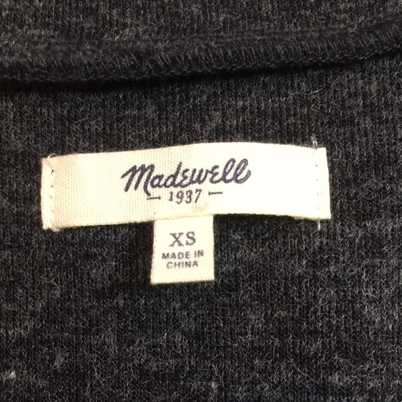 Madewell heathered gray v-neck sweater - Picture 4 of 8